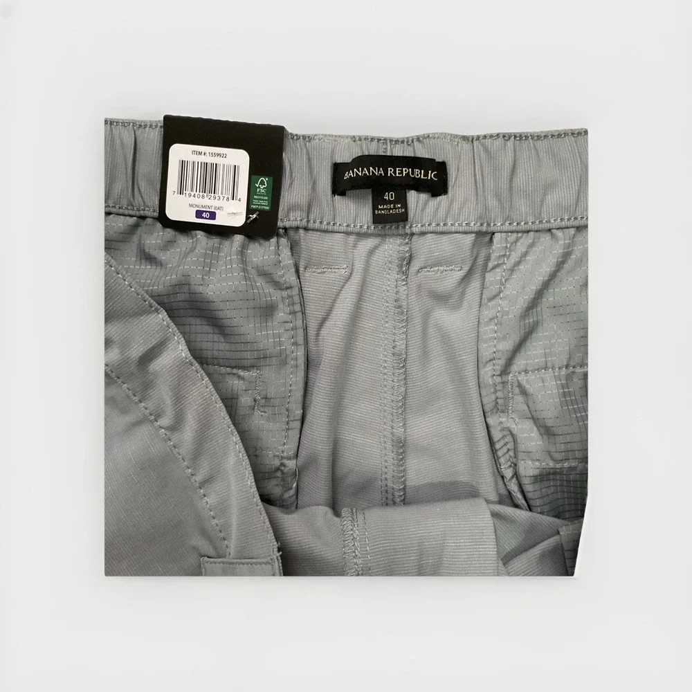 Banana‎ Republic Men's Comfort Flat Front Short, Gray, Sz 40